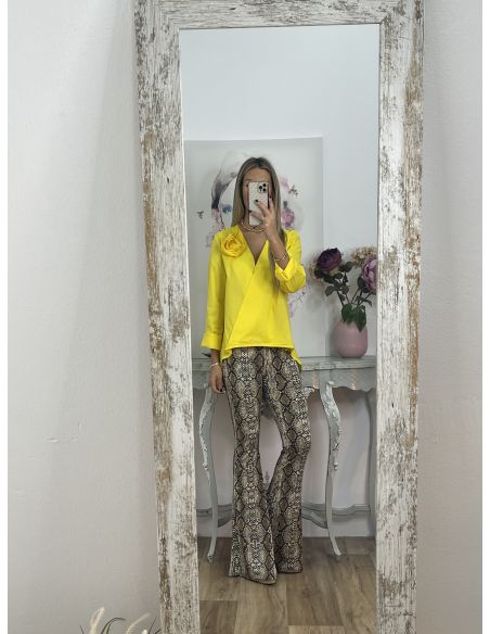 Camisa flor amarillo