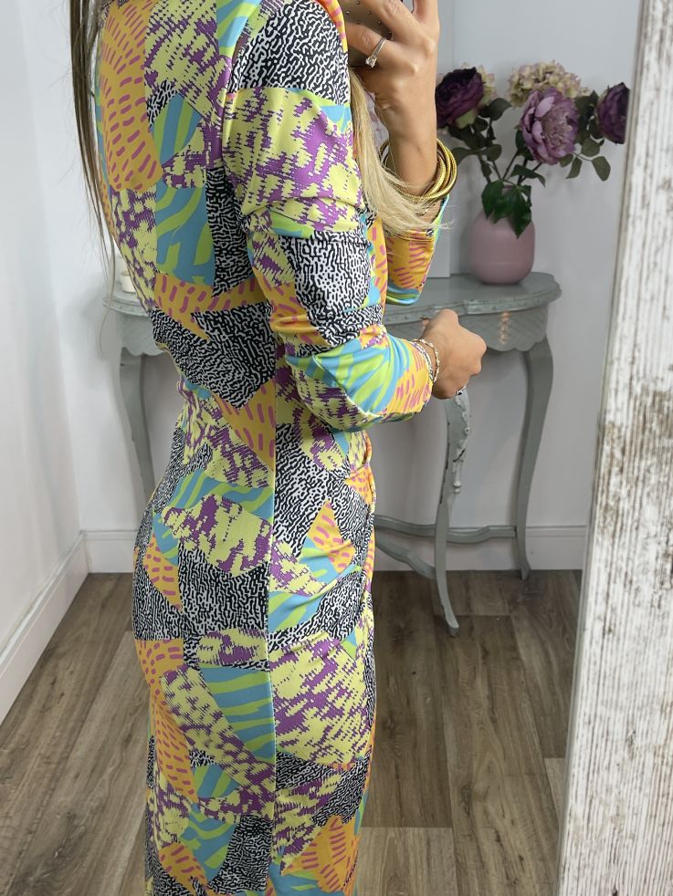 Vestido Macarena print