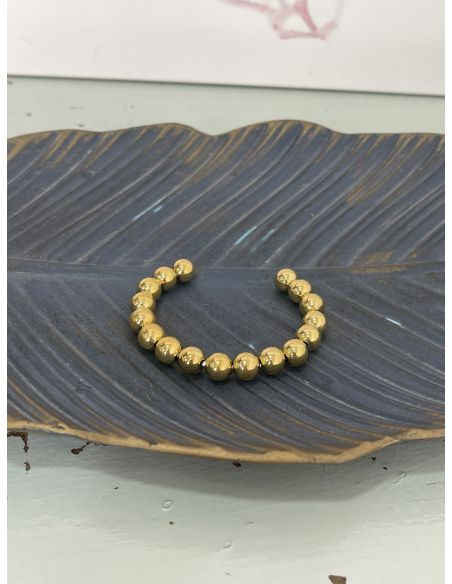 Pulsera bola dorada