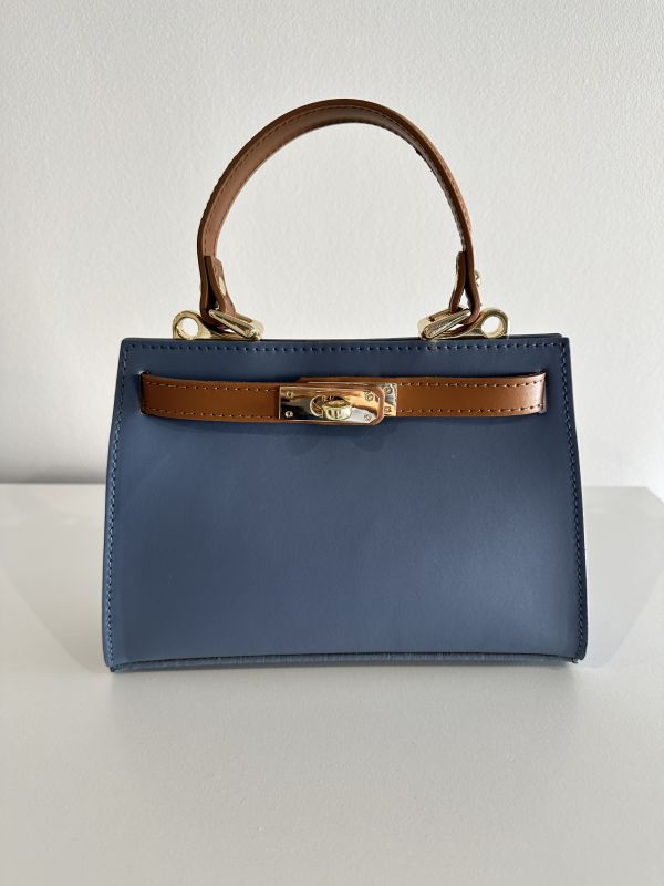 Bolso Paris azul y camel