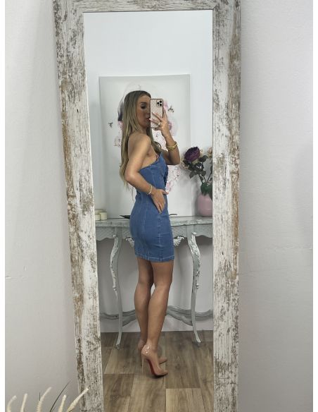 Vestido vaquero flor