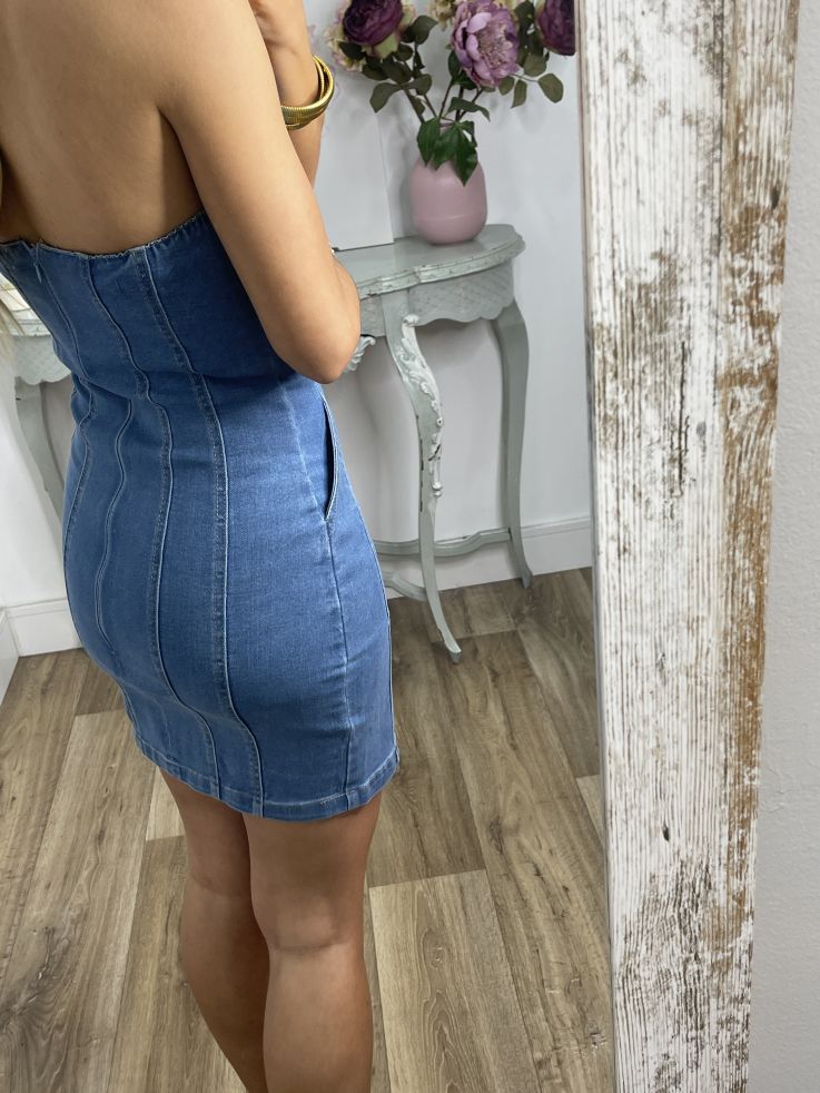 Vestido vaquero flor