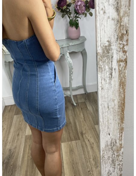 Vestido vaquero flor