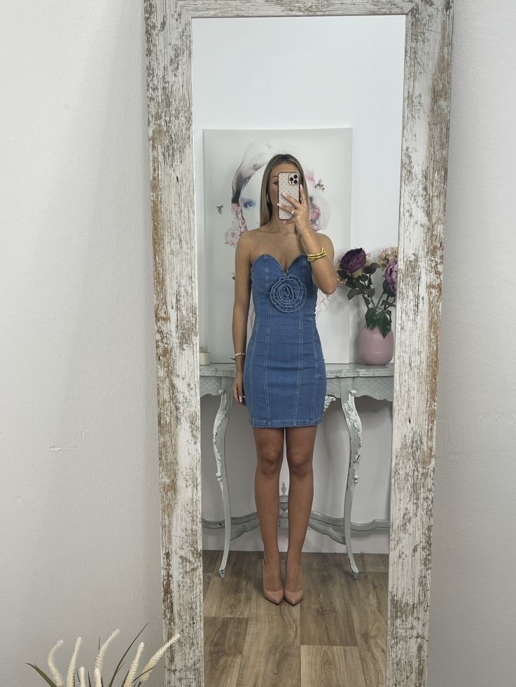 Vestido vaquero flor