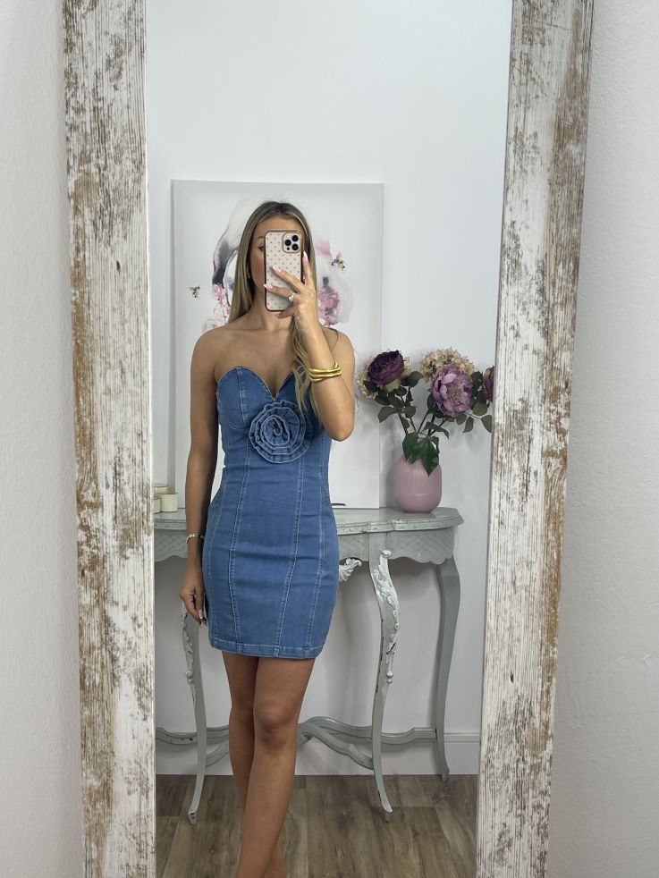 Vestido vaquero flor