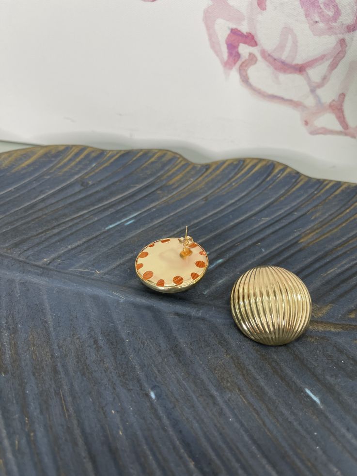 Pendientes redondos dorados