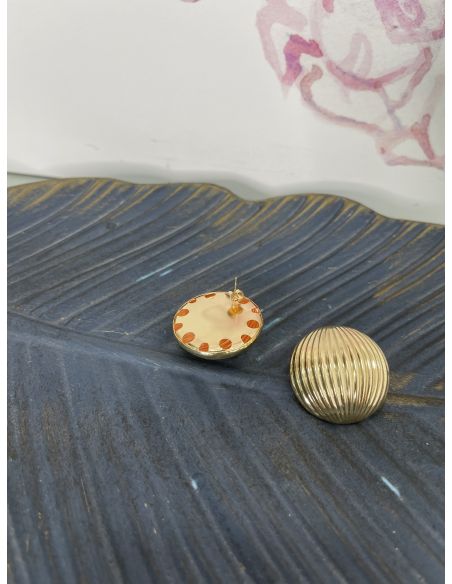 Pendientes redondos dorados