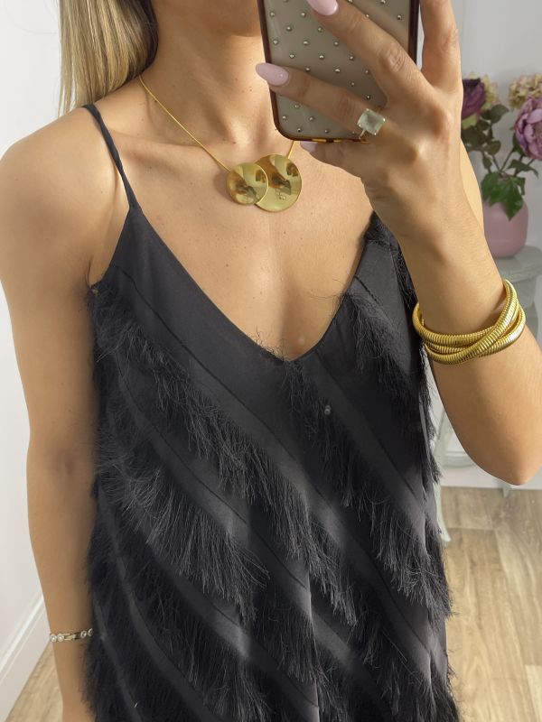 Colgante círculos dorado