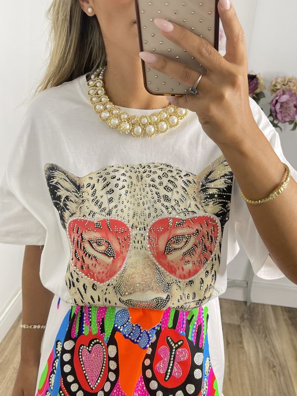 Colgante babero perlas