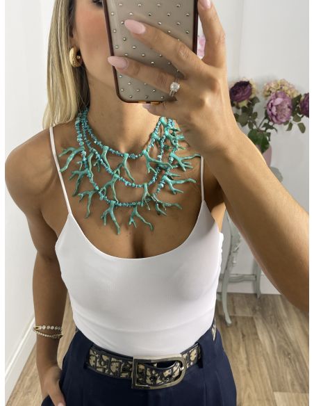 Colgante corales verdeagua