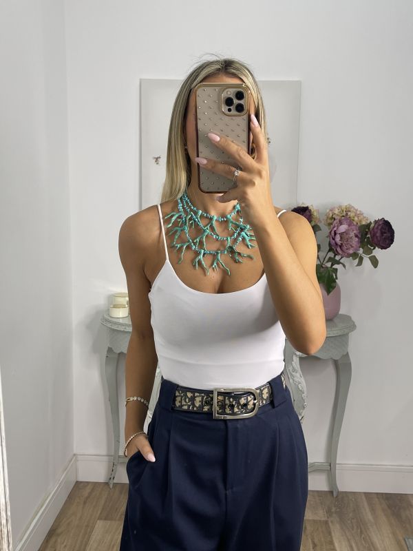 Colgante corales verdeagua