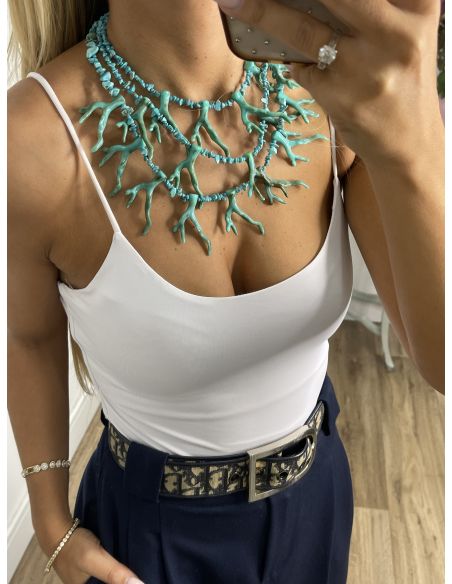 Colgante corales verdeagua