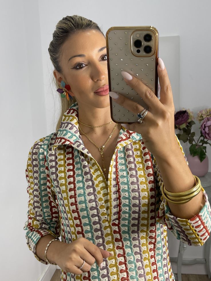 Pendientes flor colores