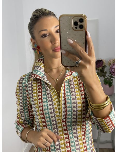 Pendientes flor colores