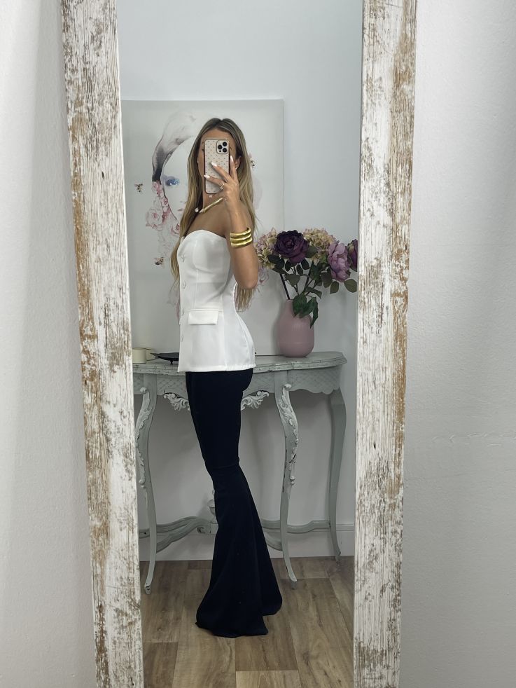 Corpiño blanco escote corazón