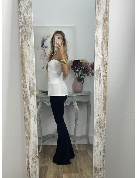 Corpiño blanco escote corazón