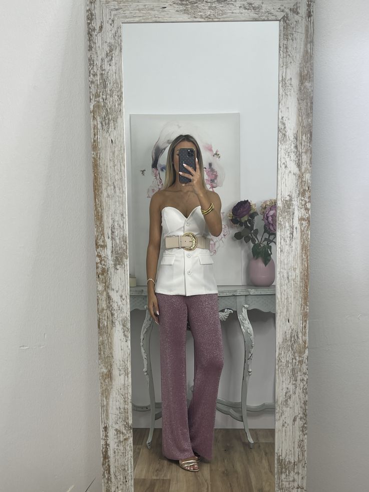 Corpiño blanco escote corazón