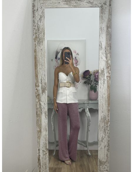 Corpiño blanco escote corazón