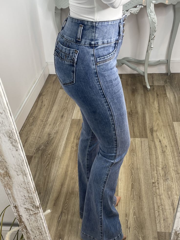 Jeans USA claros tres botones