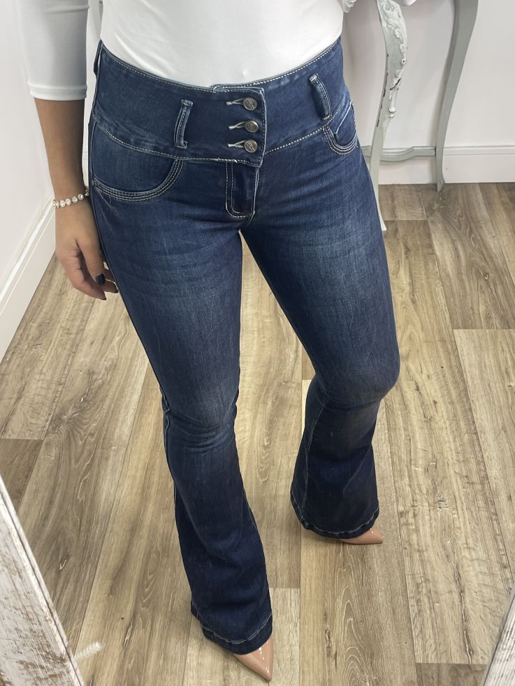 Jeans USA oscuros tres botones