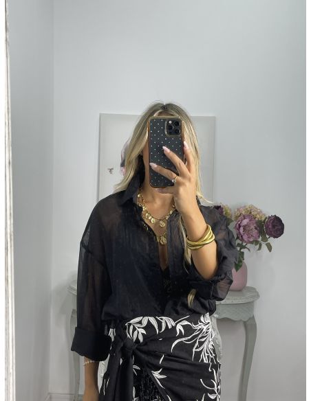 Camisa gasa negra