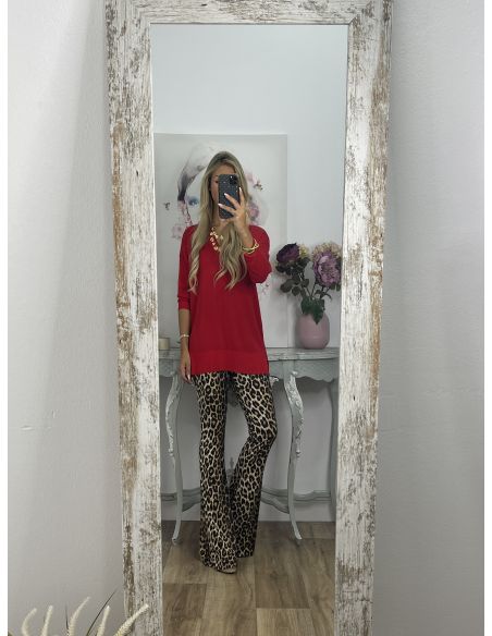 Pantalón leopardo oscuro