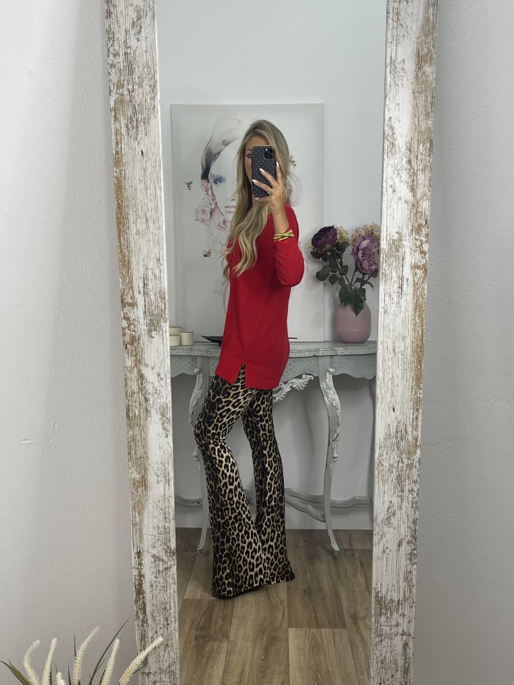 Pantalón leopardo oscuro