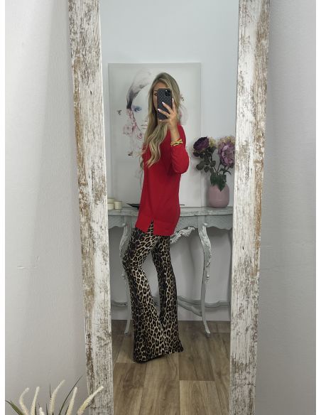 Pantalón leopardo oscuro