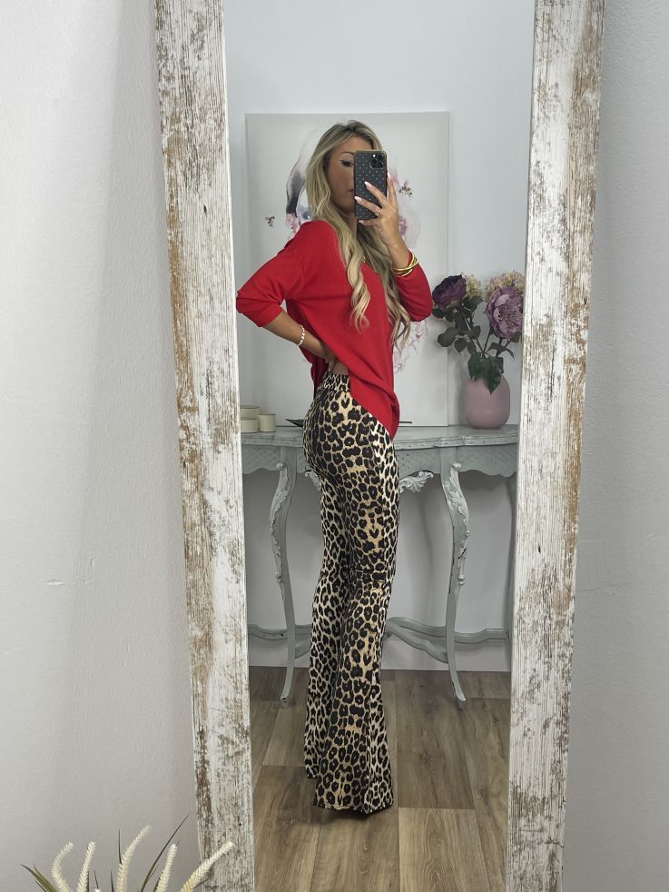 Pantalón leopardo oscuro