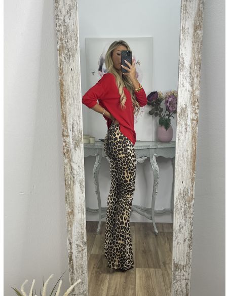 Pantalón leopardo oscuro