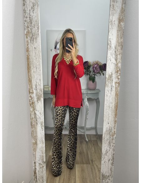 Pantalón leopardo oscuro