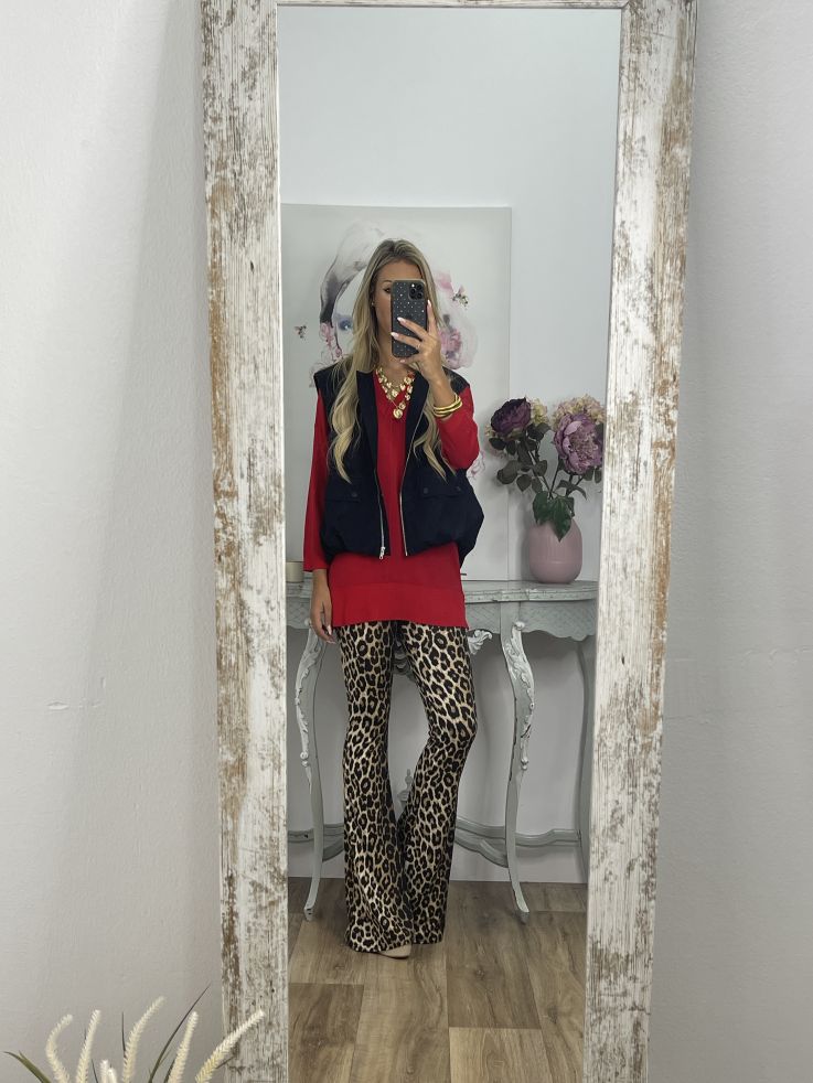 Pantalón leopardo oscuro