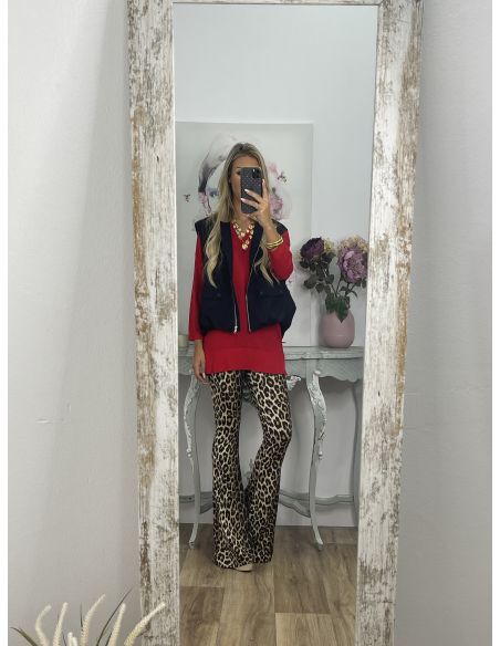 Pantalón leopardo oscuro
