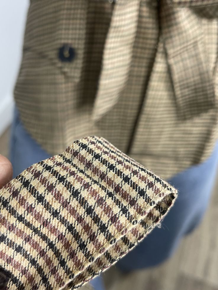 Chaleco Calé de cuadros camel