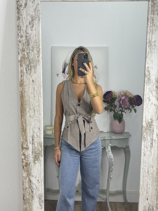 Chaleco Calé de cuadros