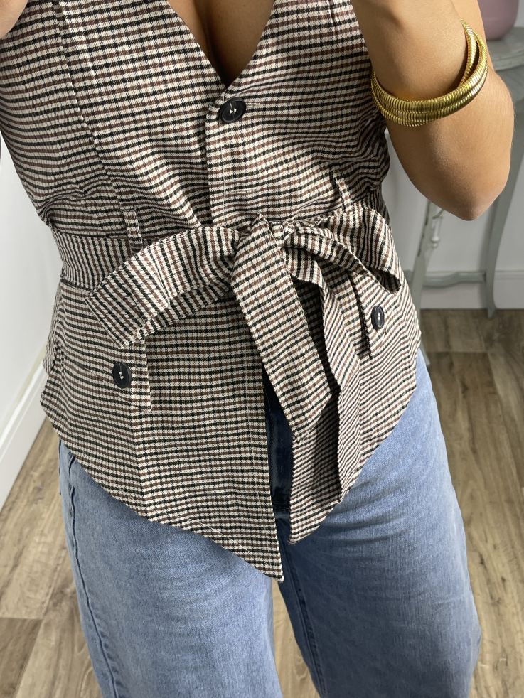 Chaleco Calé de cuadros