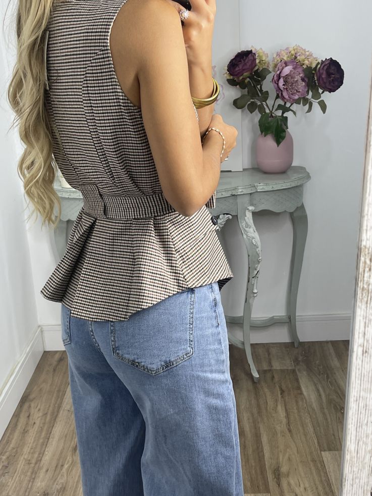 Chaleco Calé de cuadros