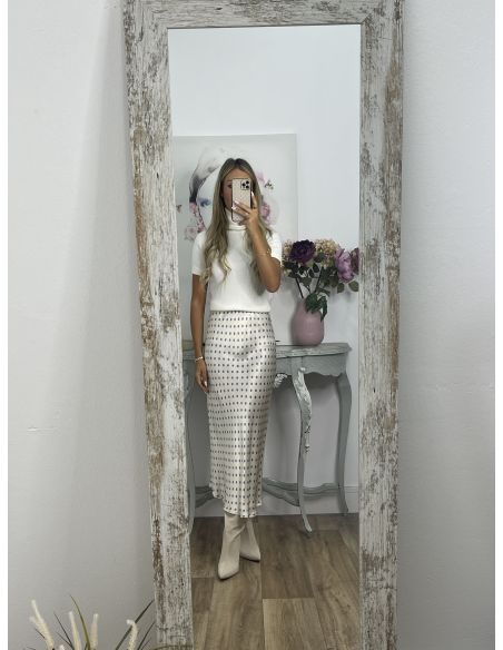 Botas tornasoladas hueso