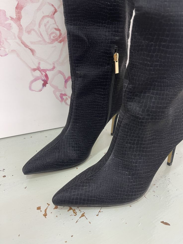 Botas tornasoladas negras