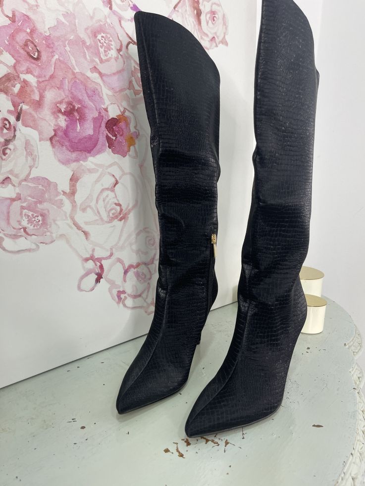 Botas tornasoladas negras