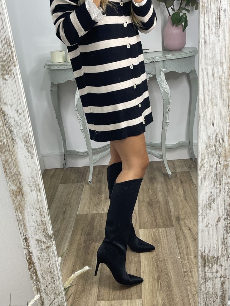 Botas tornasoladas negras