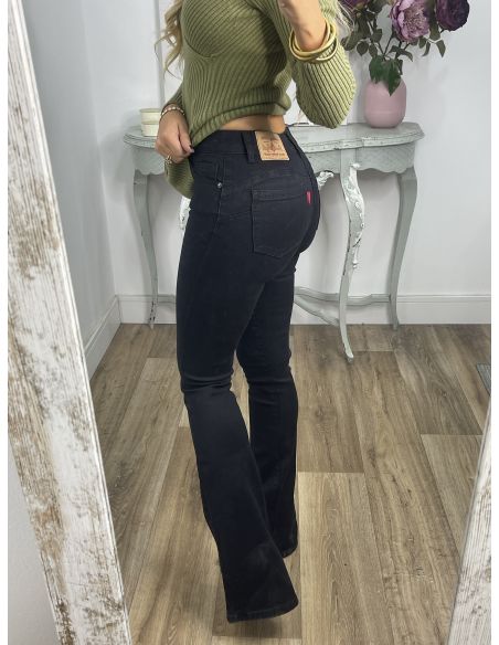 Jeans Iria negro de campana