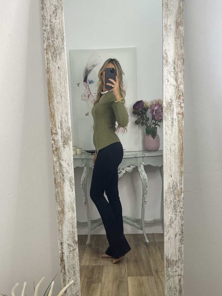 Jeans Iria negro de campana