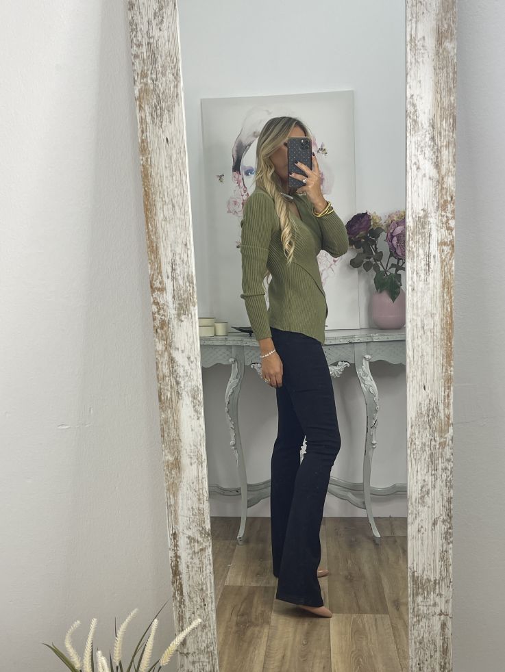 Jeans Iria negro de campana