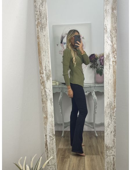 Jeans Iria negro de campana