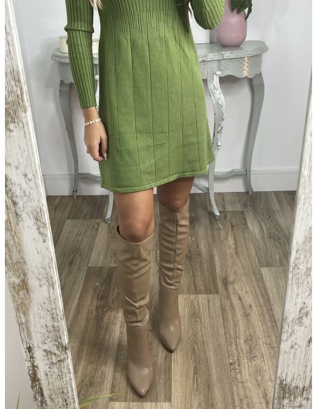 Botas efecto piel taupe