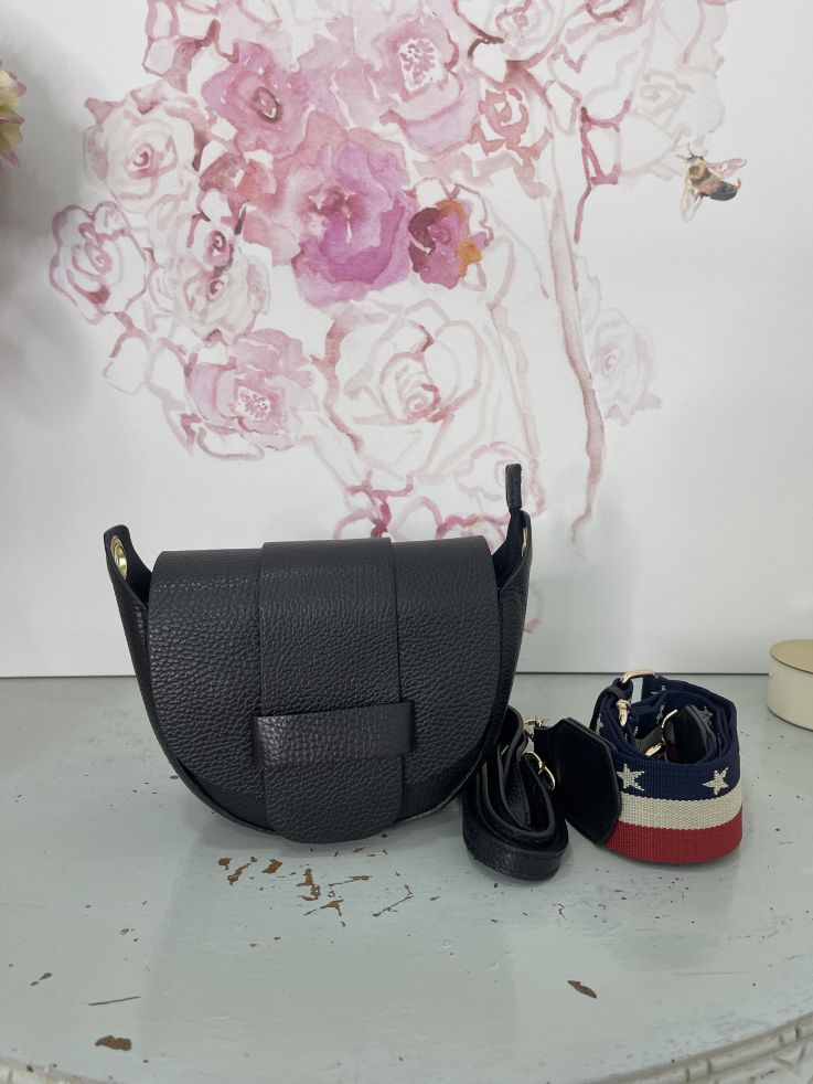 Bolso negro con doble correa