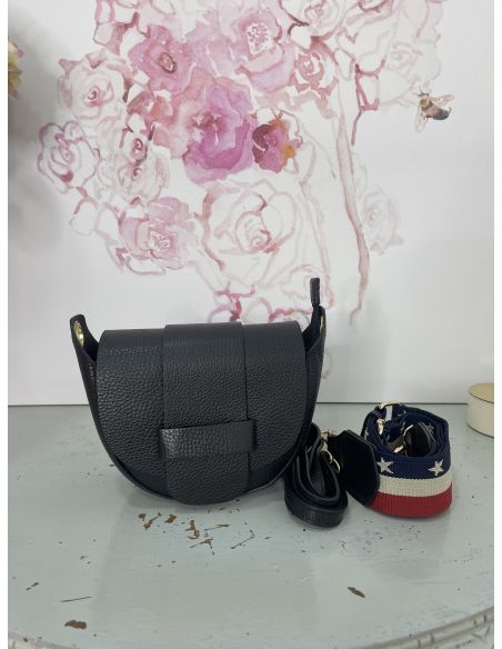Bolso negro con doble correa