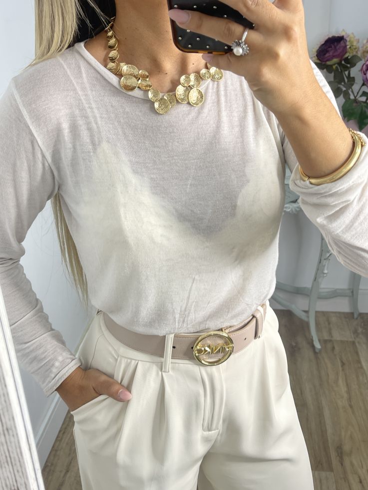 Camiseta Cashmere beige