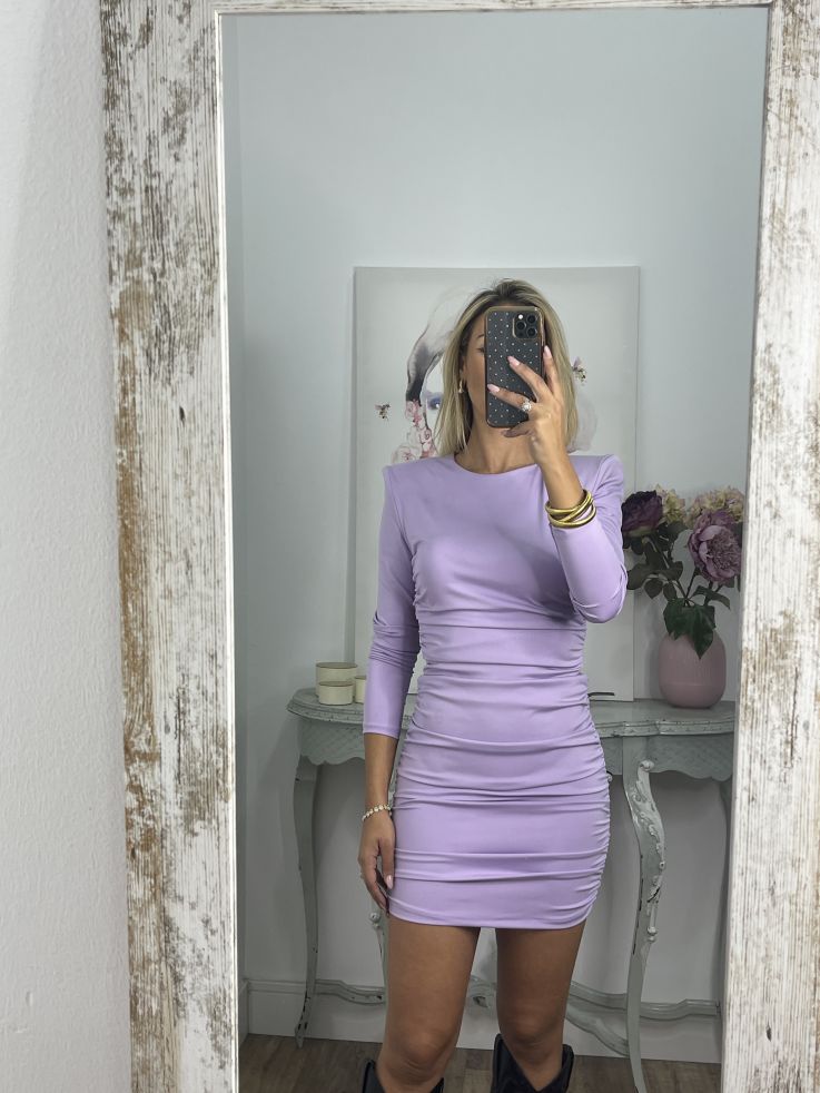 Vestido Victoria malva liso